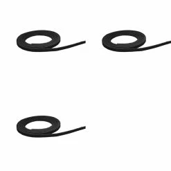 Tanners Black Glove Lace Set Of 3 Of 1/4 Inch Width And 72 Inches Long Laces