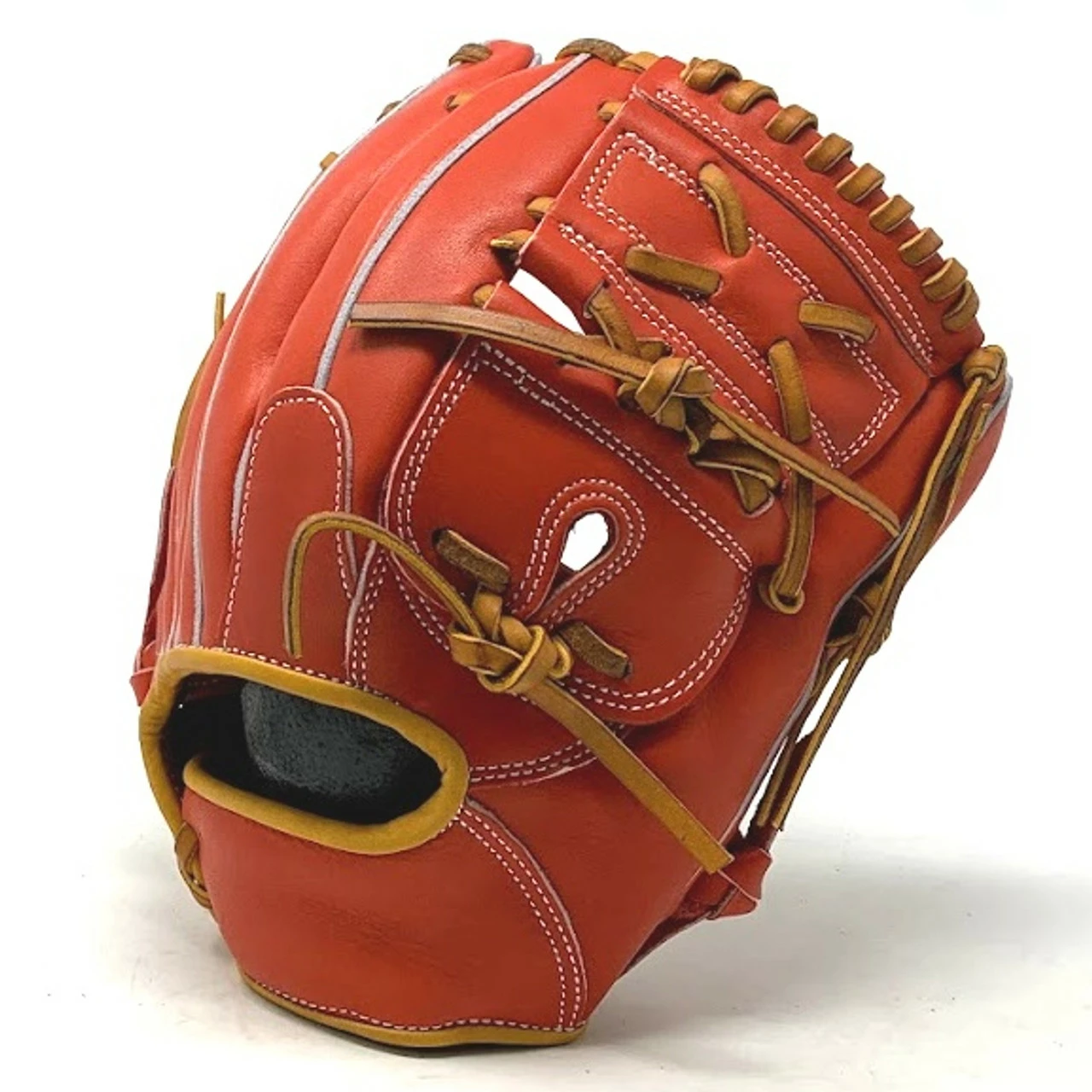 Custom Pro US Kip Red Tan 12 Inch Baseball Glove Right Hand Throw 4 Custom Pro US Kip Red Tan 12 Inch Baseball Glove Right Hand Throw - Image 4