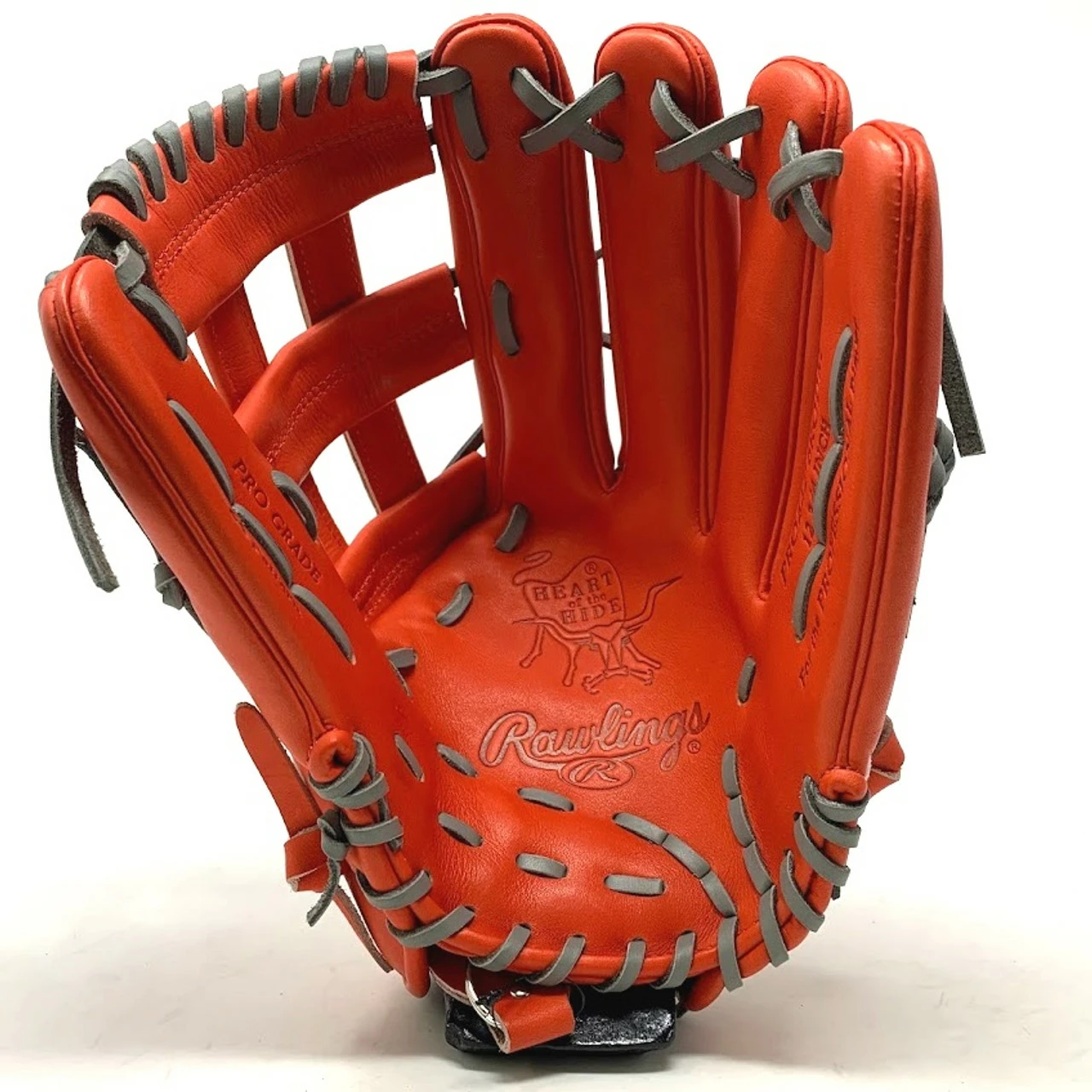 Rawlings Heart Of The Hide Red Orange 442 Baseball Glove 12.75 Inch Right Hand Throw 2 Rawlings Heart Of The Hide Red Orange 442 Baseball Glove 12.75 Inch Right Hand Throw - Image 2
