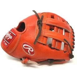 Rawlings Red Orange Heart Of The Hide 11.5 H Web Chocolate Lace Baseball Glove Right Hand Throw -Baseball Gloves Sales Store IMG 7050 46214.1667942820