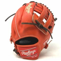 Rawlings Red Orange Heart Of The Hide 11.5 H Web Chocolate Lace Baseball Glove Right Hand Throw -Baseball Gloves Sales Store IMG 7052 85779.1667942819