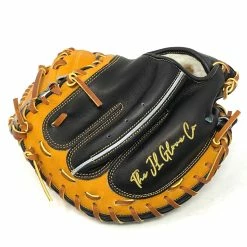 JL Glove Co Catchers Mitt BK11 33.5 Inch Black Tan Right Hand Throw -Baseball Gloves Sales Store IMG 7416 03999.1673296776