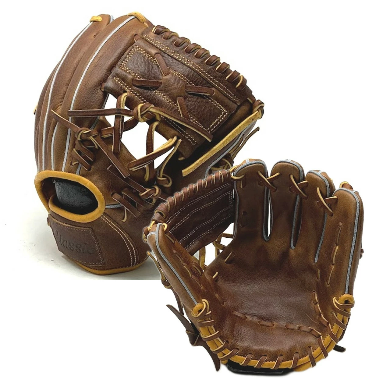 Classic Baseball Glove 11.25 Inch One Piece Oil Chestnut Right Hand Throw 1 Classic Baseball Glove 11.25 Inch One Piece Oil Chestnut Right Hand Throw