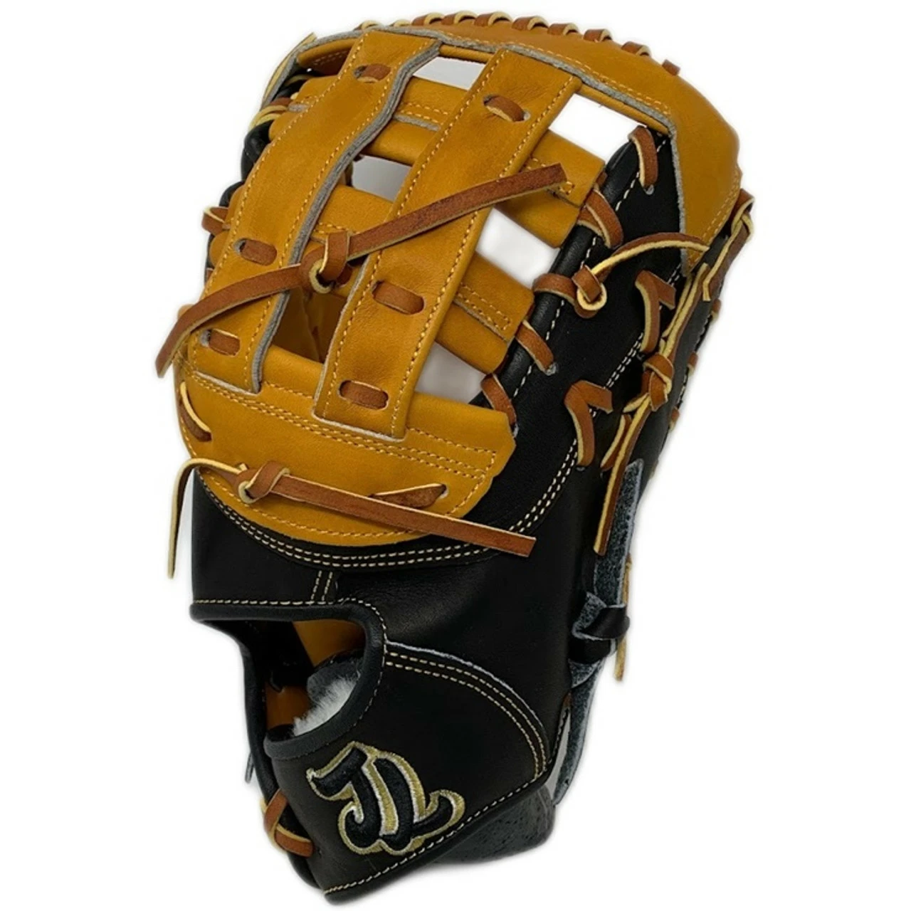 JL Glove Co First Base Mitt AD21 12.75 Inch H Web Black Tan Right Hand Throw 1 JL Glove Co First Base Mitt AD21 12.75 Inch H Web Black Tan Right Hand Throw